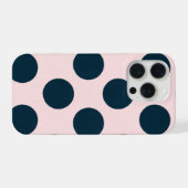 ミニマルブラックドット柄 iPhoneケース (裏面横)