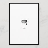 ミニマルブラックボウ 21歳の誕生日招待状 招待状 (裏面)