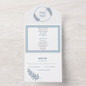 ミニマルブルーのオールインワン結婚式招待状 オールインワン招待状 (内側)
