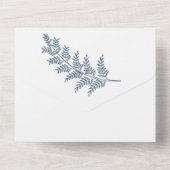 ミニマルブルーのオールインワン結婚式招待状 オールインワン招待状 (裏面)