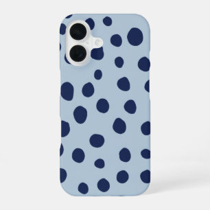 ミニマルブルードットフォンケース モダンな美意識 iPhone 16ケース