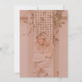 ミニマルプモダンラシピンクオーバーレイGrad Photo 招待状 (裏面)