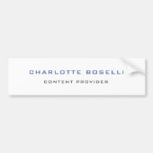 ミニマルプロフェッショナルあなたの名前のタイトルプロフェッショナル バンパーステッカー (正面)