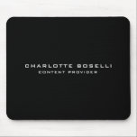 ミニマルプロフェッショナルあなたの名前タイトルブラック マウスパッド<br><div class="desc">それを見た人は何を言うシンプルかデザインこの名刺から目を離すことができない。それは非常に美エレガント的で非常に完璧なシンプルデザインである。このようなシンプルさがあれば、自分の個性や素晴らし作品の繊細さを直ちに反映できる。この名刺を特別にデザインして持つためには、名刺の情報を変更する必要がある。</div>