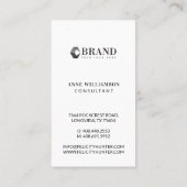 ミニマルプロフェッショナルの写真とロゴ 名刺 (裏面)