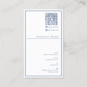 ミニマルプロフェッショナルほこりっぽいブルーヘルスケア 名刺 (裏面)