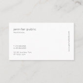 ミニマルプロフェッショナルエレガントシンプル会社 名刺 (裏面)