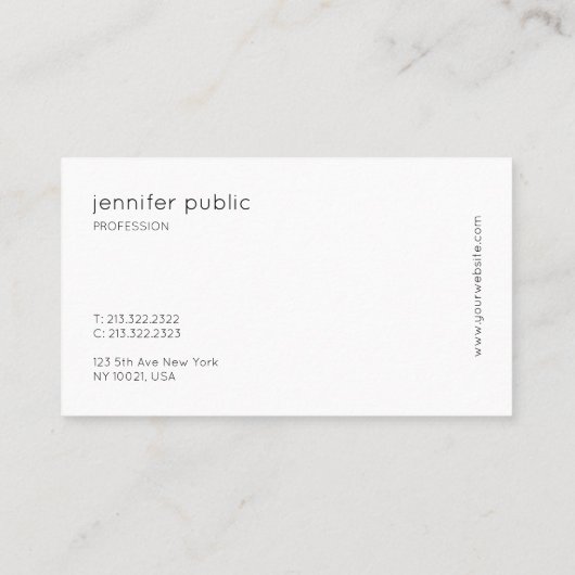 ミニマルプロフェッショナルエレガントシンプル会社 名刺 (裏面)