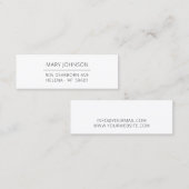 ミニマルプロフェッショナルエレガントタイポグラフィ06. スキニー名刺 (正面/裏面)