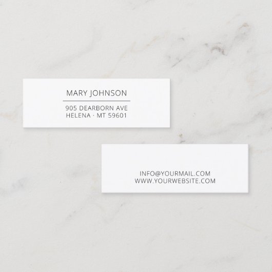 ミニマルプロフェッショナルエレガントタイポグラフィ06. スキニー名刺 (正面/裏面)