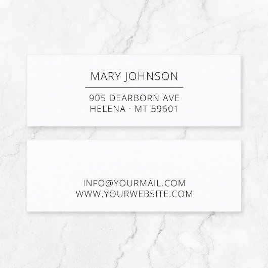 ミニマルプロフェッショナルエレガントタイポグラフィ06. スキニー名刺