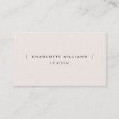 ミニマルプロフェッショナルエレガントフェミニンピンク 名刺 (正面)