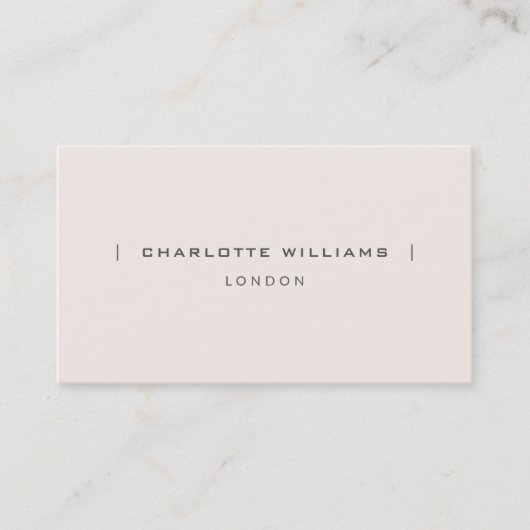 ミニマルプロフェッショナルエレガントフェミニンピンク 名刺 (正面)