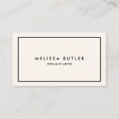 ミニマルプロフェッショナルエレガントベージュ 名刺 (正面)