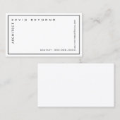 ミニマルプロフェッショナルエレガントホワイトアーキテクト 名刺 (正面/裏面)