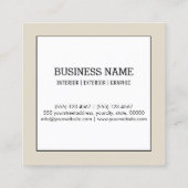 ミニマルプロフェッショナルエレガントボーンホワイト スクエア名刺 (裏面)