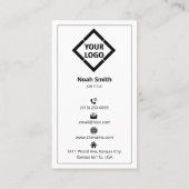 ミニマルプロフェッショナルエレガント名刺 名刺 (裏面)