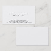 ミニマルプロフェッショナルエレガント白 名刺 (正面/裏面)