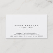 ミニマルプロフェッショナルエレガント白 名刺 (正面)