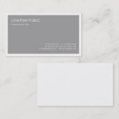 ミニマルプロフェッショナルグエレガントレイテンプレート 名刺 (正面/裏面)