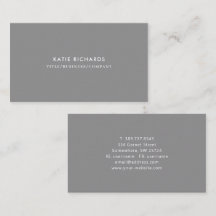 ミニマルプロフェッショナルグレイ名刺