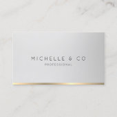 ミニマルプロフェッショナルシルバー金ゴールドコンフェイクサルタント 名刺 (正面)