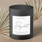 ミニマルプロフェッショナルシンプルキャンドル製品ラベル スクエアシール