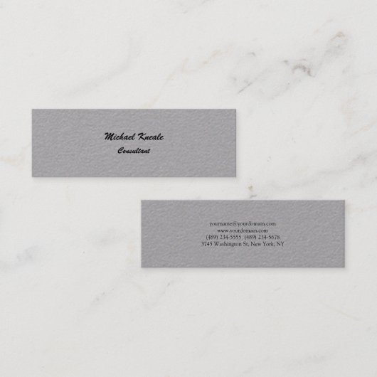 ミニマルプロフェッショナルシンプルプレインスリム スキニー名刺 (正面/裏面)