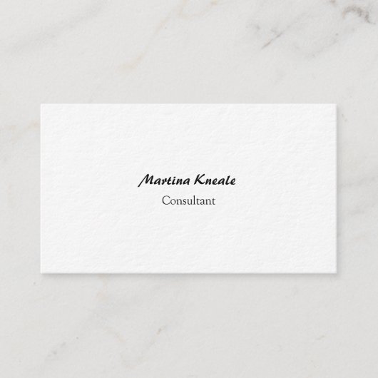 ミニマルプロフェッショナルシンプルプレーンブラック&ホワイト 名刺 (正面)