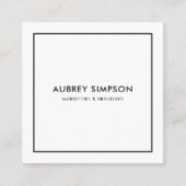 ミニマルプロフェッショナルシンプル名刺 スクエア名刺 (正面)