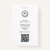 ミニマルプロフェッショナルスタッフIDフォト白黒 バッジ (裏面)