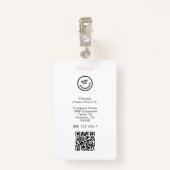 ミニマルプロフェッショナルスタッフIDフォト白黒 バッジ (裏面クリップ)