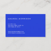 ミニマルプロフェッショナルソーシャルメディアはっきりしたブルー 名刺 (裏面)