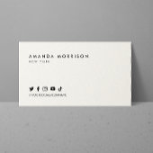 ミニマルプロフェッショナルソーシャルメディアアイボリー 名刺