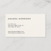 ミニマルプロフェッショナルソーシャルメディアアイボリー 名刺 (裏面)
