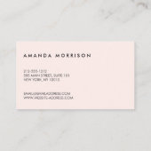 ミニマルプロフェッショナルソーシャルメディアピンク 名刺 (裏面)