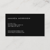 ミニマルプロフェッショナルソーシャルメディアブラック 名刺 (裏面)