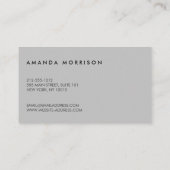 ミニマルプロフェッショナルソーシャルメディア灰色 名刺 (裏面)