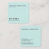 ミニマルプロフェッショナルソーシャルメディア造幣局 スクエア名刺 (正面/裏面)