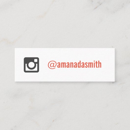 ミニマルプロフェッショナルソーシャルメディア スキニー名刺 (正面)