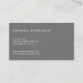 ミニマルプロフェッショナルソーシャルメディアDark Gray 名刺 (裏面)