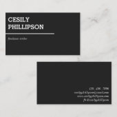 ミニマルプロフェッショナルダークグレーフリーランサー 名刺 (正面/裏面)