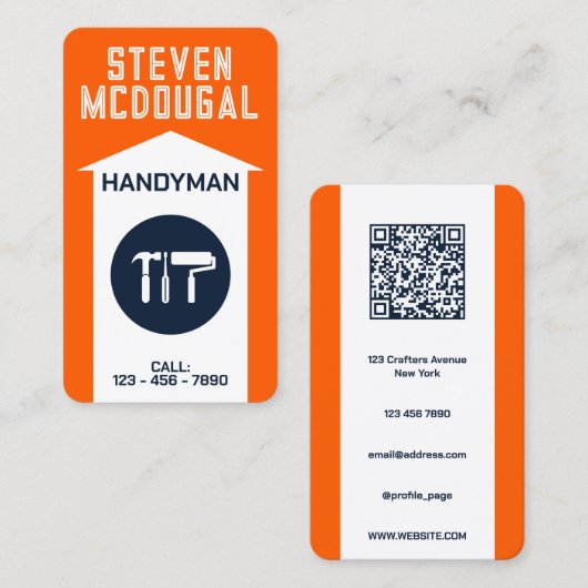 ミニマルプロフェッショナルツールのロゴ名刺 名刺 (正面/裏面)