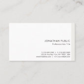 ミニマルプロフェッショナルテンプレートモダンエレガント 名刺 (裏面)