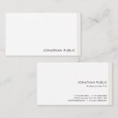 ミニマルプロフェッショナルテンプレートモダンエレガント 名刺 (正面/裏面)