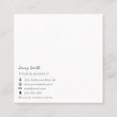 ミニマルプロフェッショナルバラ金ゴールド箔円 スクエア名刺 (裏面)