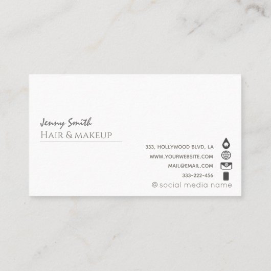 ミニマルプロフェッショナルバラ金ゴールド箔 名刺 (裏面)