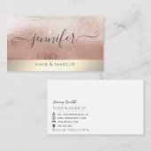 ミニマルプロフェッショナルバラ金ゴールド箔 名刺 (正面/裏面)