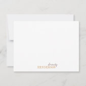 ミニマルプロフェッショナルパーソナライズされた文具 ノートカード (正面)