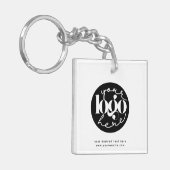 ミニマルプロフェッショナルビジネスカスタムロゴ キーホルダー (正面左)